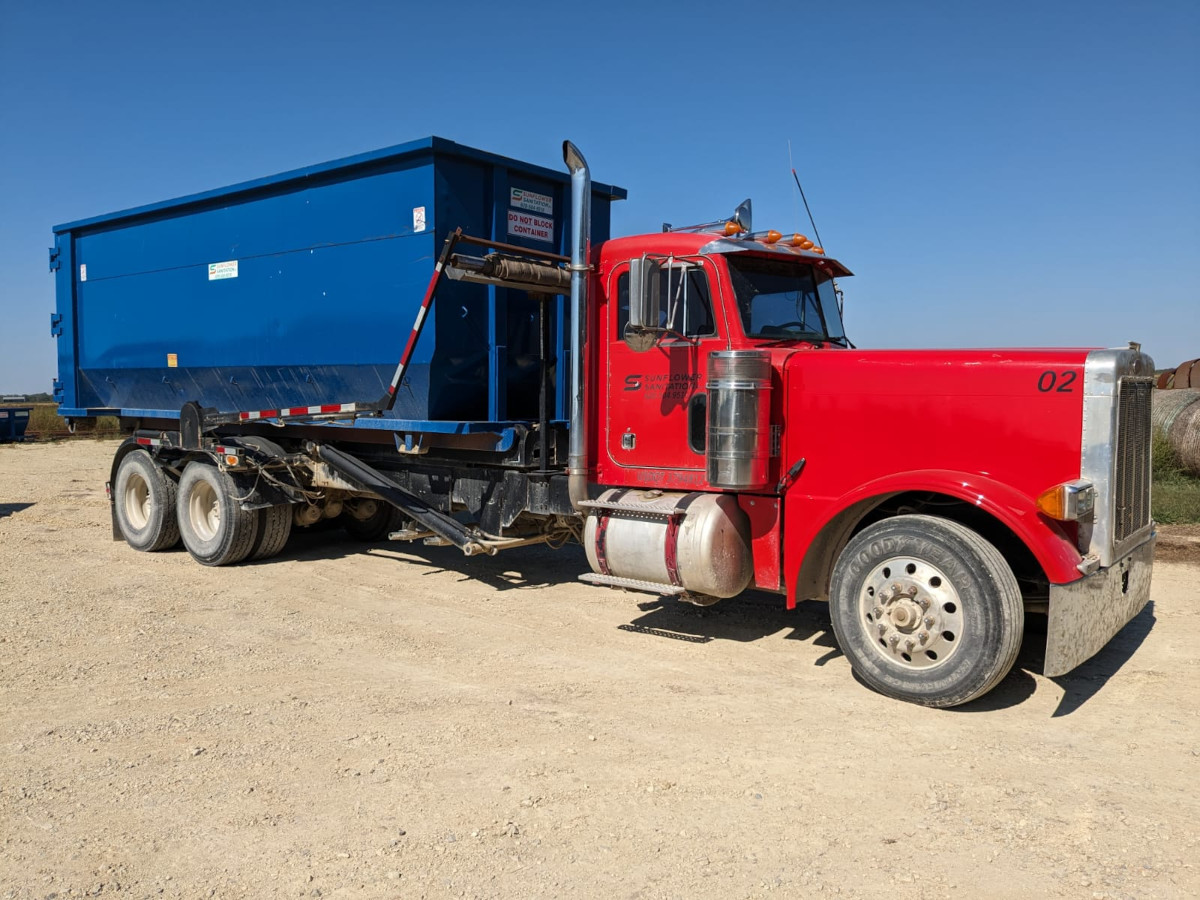 Sunflower Sanitation waste collection truck